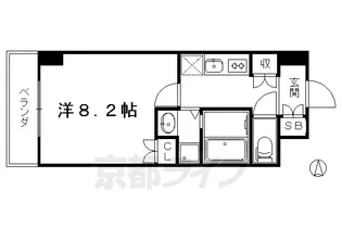 ボヌール華 西陣【2階】の間取り