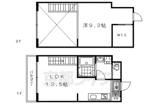 Appartamento上賀茂【307号室】の間取り