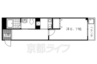 京都府京都市北区鞍馬口町【マンション】の間取り