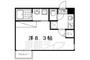 アークリード北野白梅町【4階】の間取り