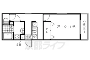 ブリランテ紫野【3階】の間取り