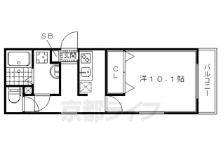 ブリランテ紫野【5階】の間取り
