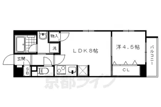 ベラジオ堀川今出川Ⅱ【406号室】の間取り