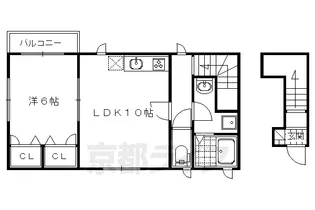 ラフィーネ倉橋【202号室】の間取り