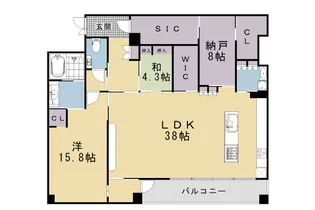 N.御所東【301号室】の間取り