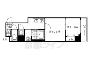 ファーストフィオーレ京都西陣【2階】の間取り