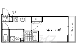 ベラジオ智恵光院【401号室】の間取り