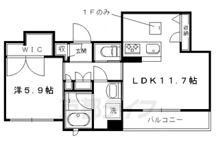 シャーメゾン千本六軒町【202号室】の間取り