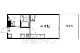 フラッティ丸太町御前【1階】の間取り