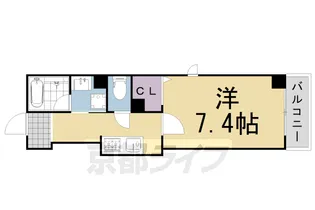 エルミタージュ 二条聚楽【301号室】の間取り