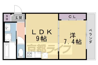 グランエミシス等持院【3階】の間取り