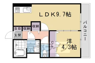 グランエミシス等持院【3階】の間取り