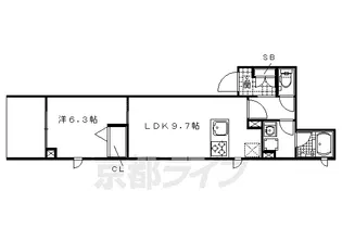 クレドール北山【102号室】の間取り