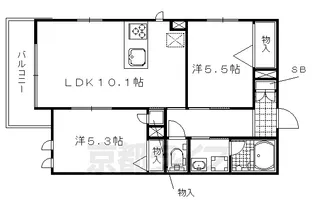 クレドール北山【303号室】の間取り
