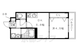 ベラジオ京都円町【4階】の間取り