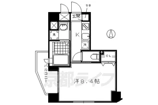 ベラジオ京都烏丸十条【7階】の間取り