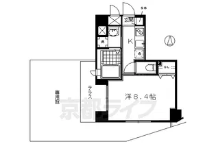 「ベラジオ京都烏丸十条」【1階】の間取り