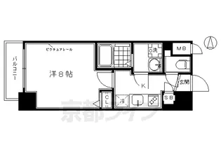 フォレスト西大路五条【9階】の間取り