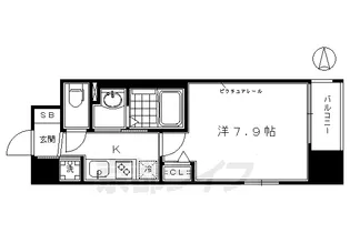 フォレスト西大路五条【8階】の間取り