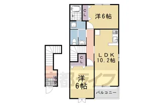 H&M 木村【203号室】の間取り