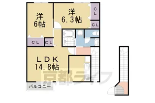 ソレアード【204号室】の間取り