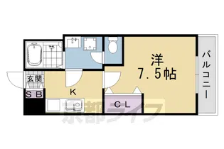 マンションメルローズHIDE【202号室】の間取り