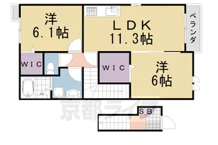 ジェルメ園部Ⅰ【1階】の間取り