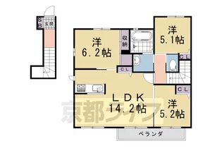 メゾン・リヴェール【206号室】の間取り