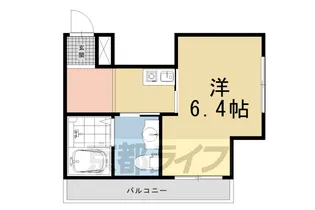ノ・レーヴ堀川高辻【104号室】の間取り