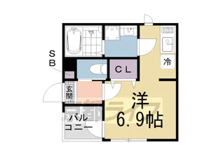 ハーモニーテラス大宅早稲ノ内町【3階】の間取り
