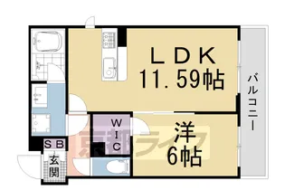 シャーメゾン北野白梅苑【301号室】の間取り