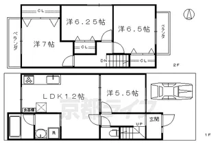 京都府京都市東山区今熊野池田町【一戸建】の間取り
