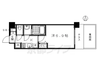プレサンス THE KYOTO 華苑【1階】の間取り