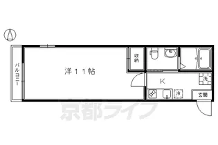 アークリード本町三十三間堂【1階】の間取り