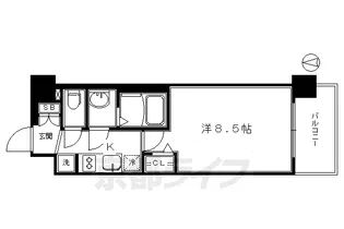 プレサンス THE KYOTO 流雅【7階】の間取り