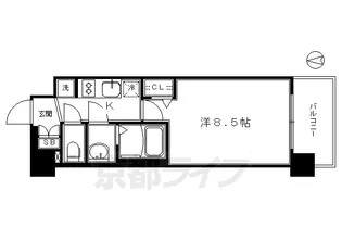 プレサンス THE KYOTO 流雅【7階】の間取り