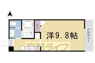 La Vita二条月光【305号室】の間取り