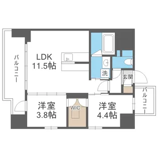 Gioia Altiri【8階】の間取り