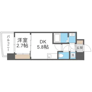 セレニテ東三国ミラク【11階】の間取り