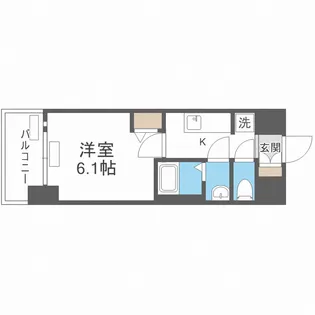 プレサンス野江内代ペルティエ【6階】の間取り