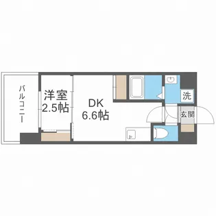 セレニテ阿波座ミラク【8階】の間取り