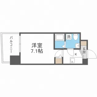 セレニテ阿波座ミラク【13階】の間取り