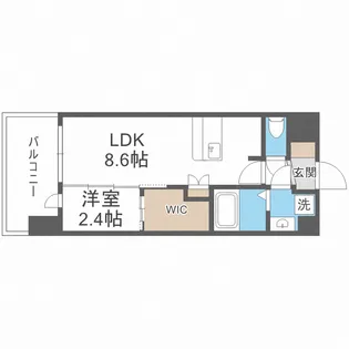 セレニテ阿波座ミラク【8階】の間取り