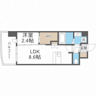 セレニテ阿波座ミラク【2階】の間取り