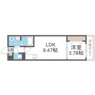 GRAND STEADY西田辺【4階】の間取り