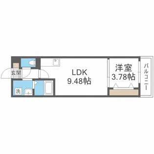 GRAND STEADY西田辺【5階】の間取り