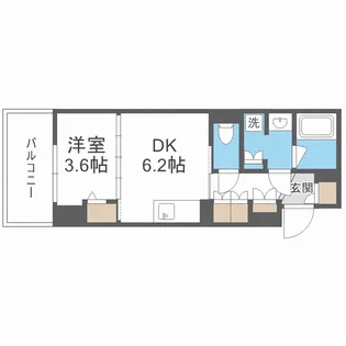 コンフォリア・リヴ心斎橋鰻谷Q【8階】の間取り
