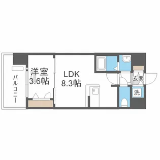 スワンズシティ大阪エスクレア【4階】の間取り