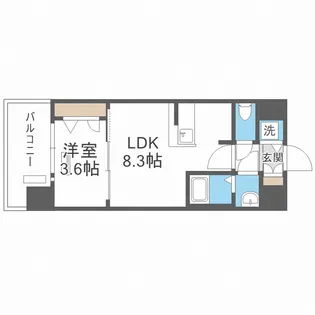 スワンズシティ大阪エスクレア【2階】の間取り