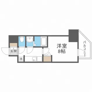 プレサンス天王寺勝山【8階】の間取り